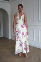 Oh Hello Clothing Dresses > Prom Dresses 1*DONE-SASHA-64784D15- PINK Floral Open Back Midi Dress