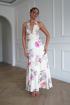 Oh Hello Clothing Dresses > Prom Dresses 1*DONE-SASHA-64784D15- PINK Floral Open Back Midi Dress