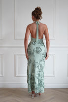 Oh Hello Clothing Women > Clothing > Dresses 1*DONE-SASHA- AQUA GREEN FLORAL DRESS-64859D04