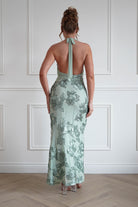Oh Hello Clothing Women > Clothing > Dresses 1*DONE-SASHA- AQUA GREEN FLORAL DRESS-64859D04