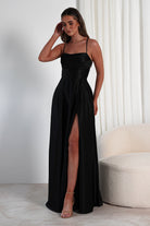 Shantal Satin Gown | Black | Debs & Prom | Formal Gown | Oh Hello Clothing