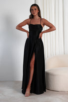 Shantal Satin Gown | Black | Debs & Prom | Formal Gown | Oh Hello Clothing