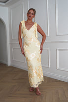 Oh Hello Clothing Dresses > Prom Dresses 1*DONE-SHAREEN-MD08965- YELLOW MESH DRESS ( LIKE THE NOAH)