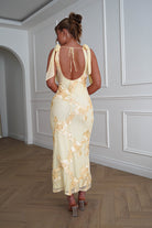 Oh Hello Clothing Dresses > Prom Dresses 1*DONE-SHAREEN-MD08965- YELLOW MESH DRESS ( LIKE THE NOAH)