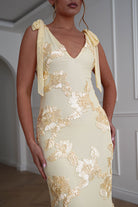 Oh Hello Clothing Dresses > Prom Dresses 1*DONE-SHAREEN-MD08965- YELLOW MESH DRESS ( LIKE THE NOAH)