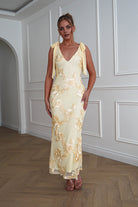 Oh Hello Clothing Dresses > Prom Dresses 1*DONE-SHAREEN-MD08965- YELLOW MESH DRESS ( LIKE THE NOAH)