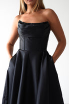 Pepper Strapless A-Line Maxi Gown | Black | Debs & Prom | Formal Gown | Oh Hello Clothing