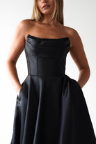 Pepper Strapless A-Line Maxi Gown | Black | Debs & Prom | Formal Gown | Oh Hello Clothing