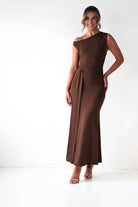 Oh Hello Clothing Dresses 1*DONE - Sleevless midi  dress-brown