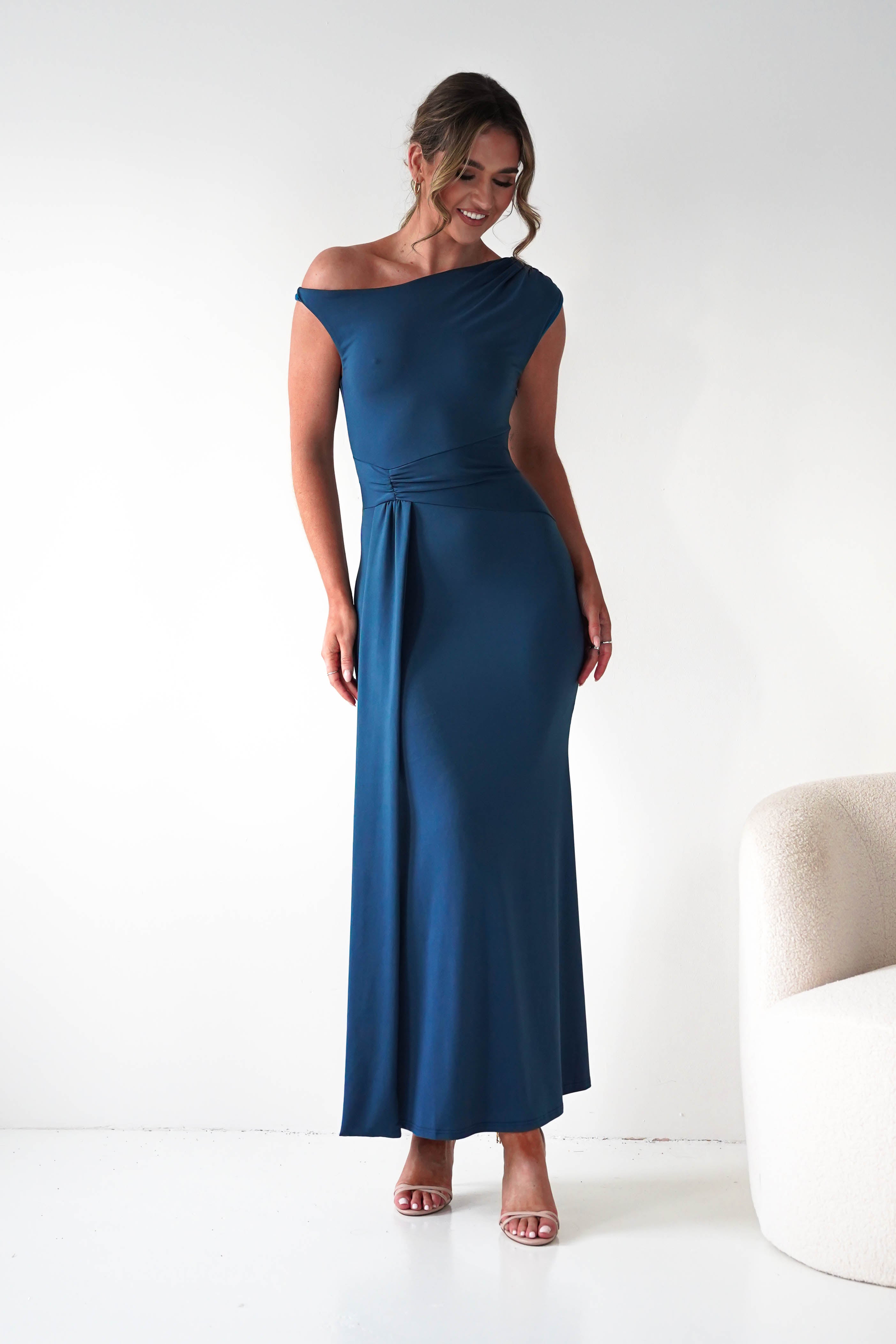 Oh Hello Clothing Dresses 1*DONE - Sleevless midi NAVY dress-OH25027