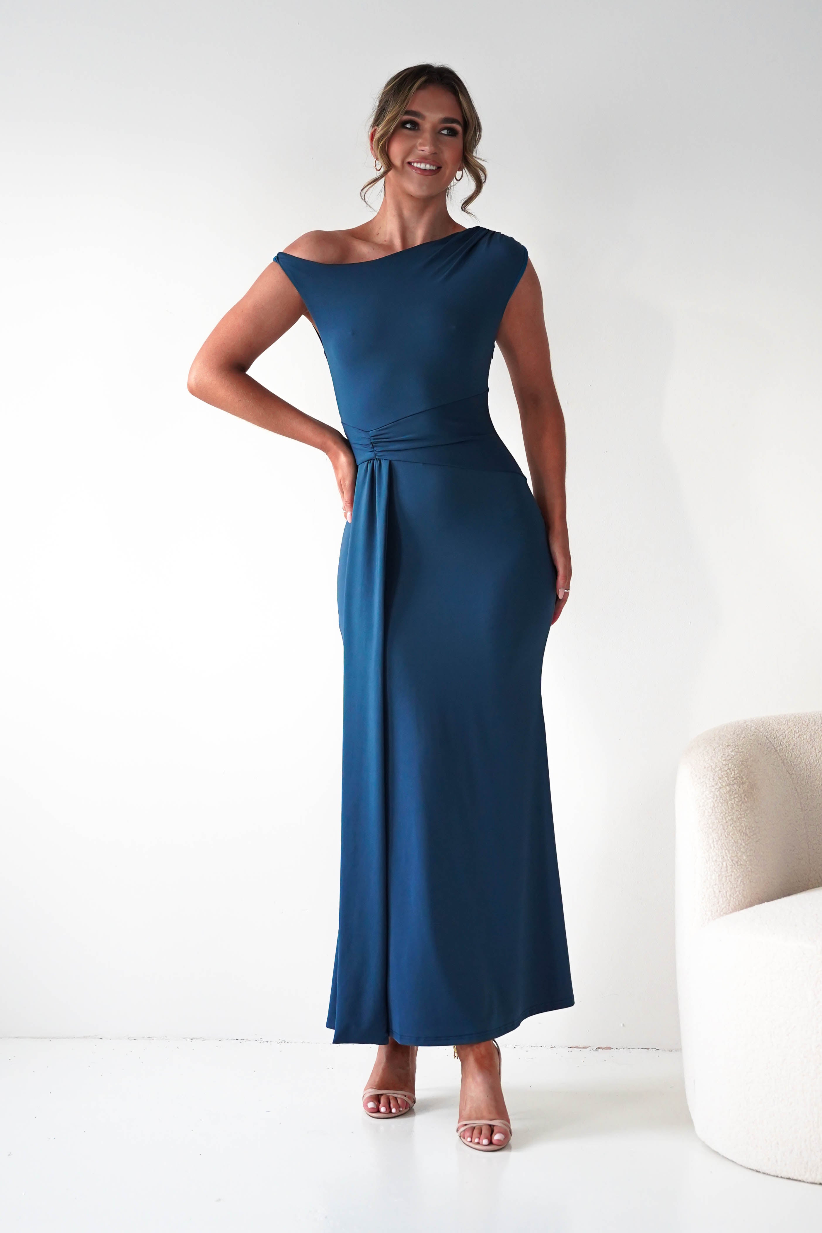 Oh Hello Clothing Dresses 1*DONE - Sleevless midi NAVY dress-OH25027