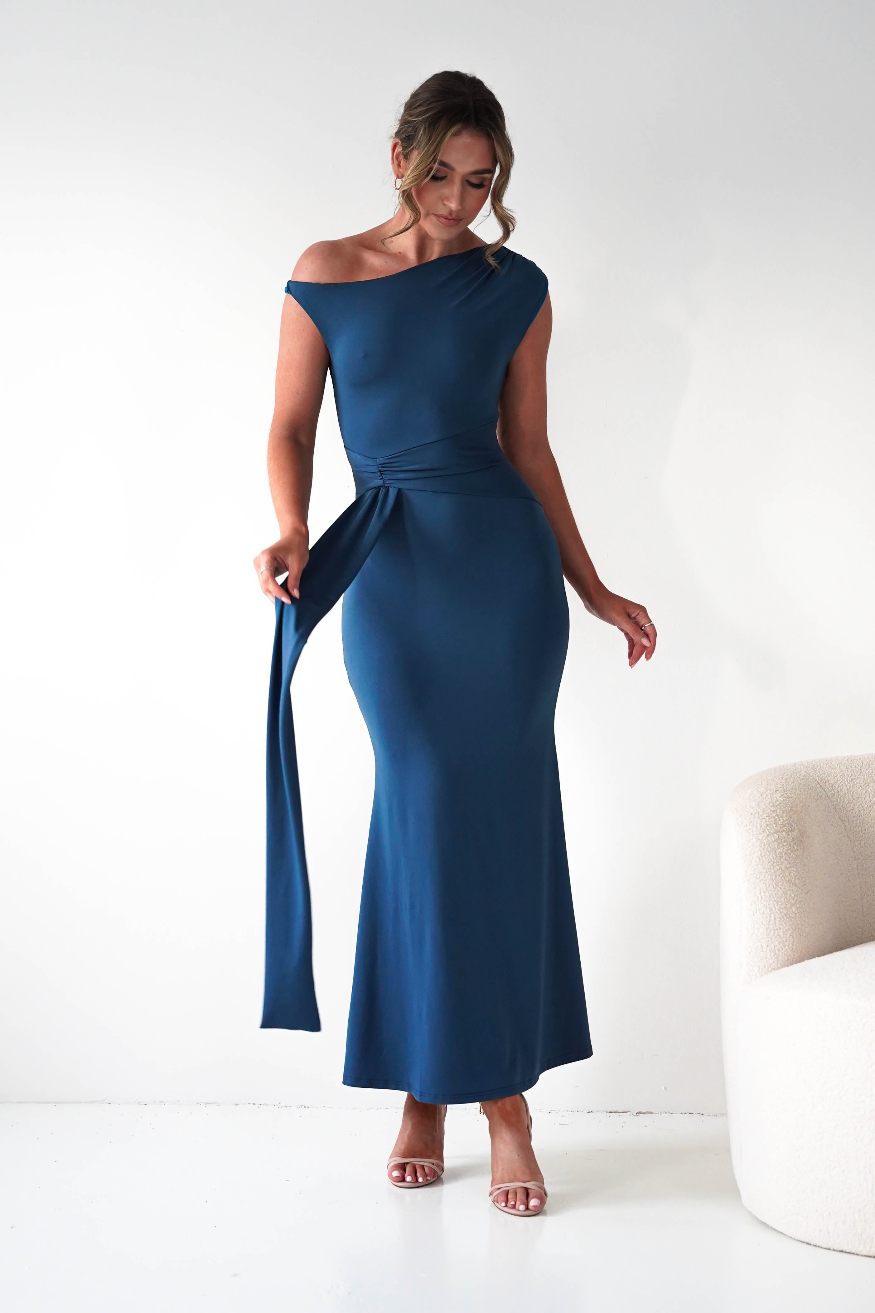 Oh Hello Clothing Dresses 1*DONE - Sleevless midi NAVY dress-OH25027