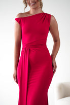 Oh Hello Clothing Dresses 1*DONE - Sleevless midi red dress-OH25027 (Copy)