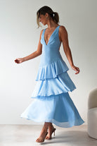 Andalusia Ruffle Maxi Dress Blue | Wedding Guest Dress | Maxi | Oh Hello Clothing