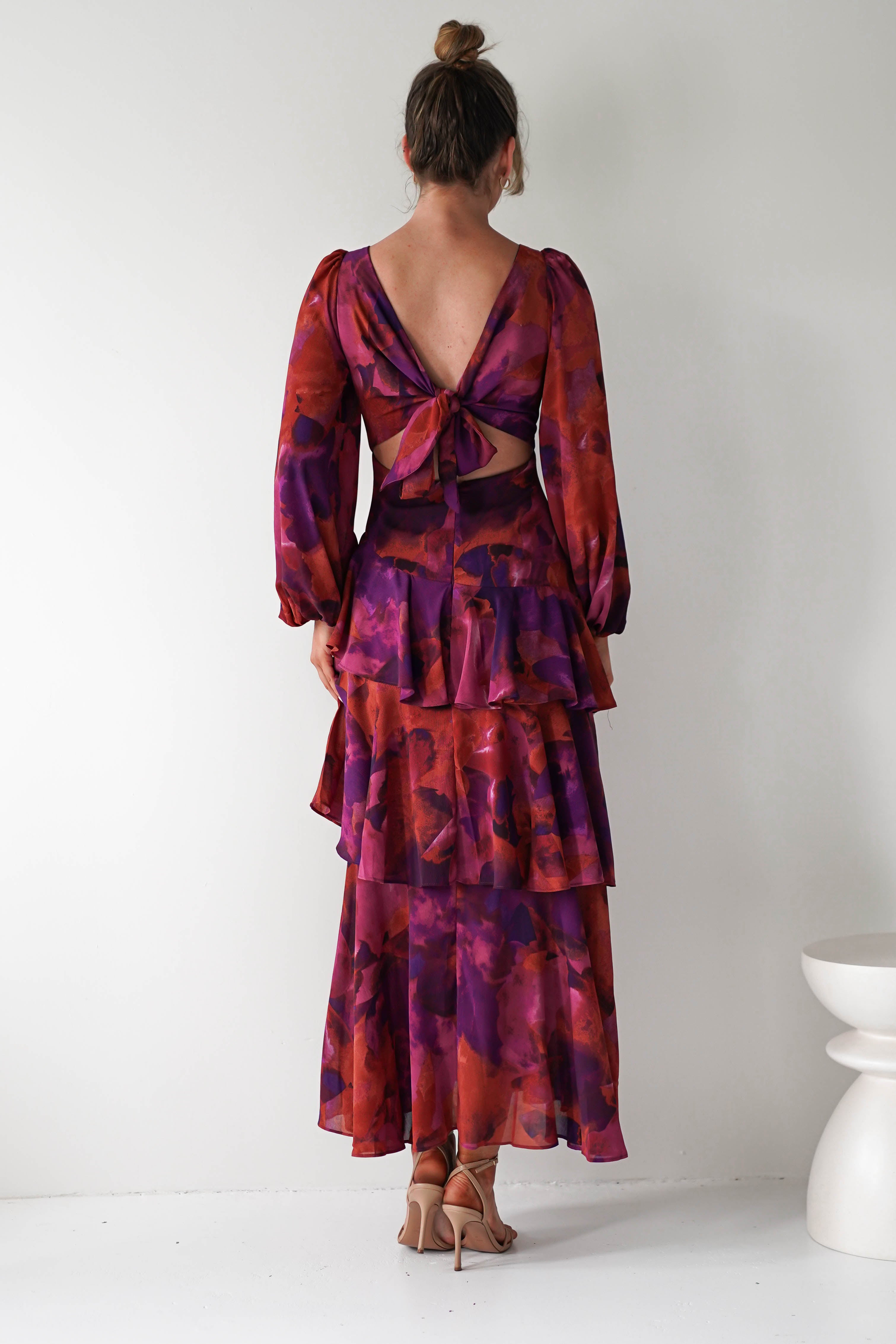 Lainey Ruffle Maxi Dress | Mixed Print | Wedding Guest Dress | Oh Hello Clothing
