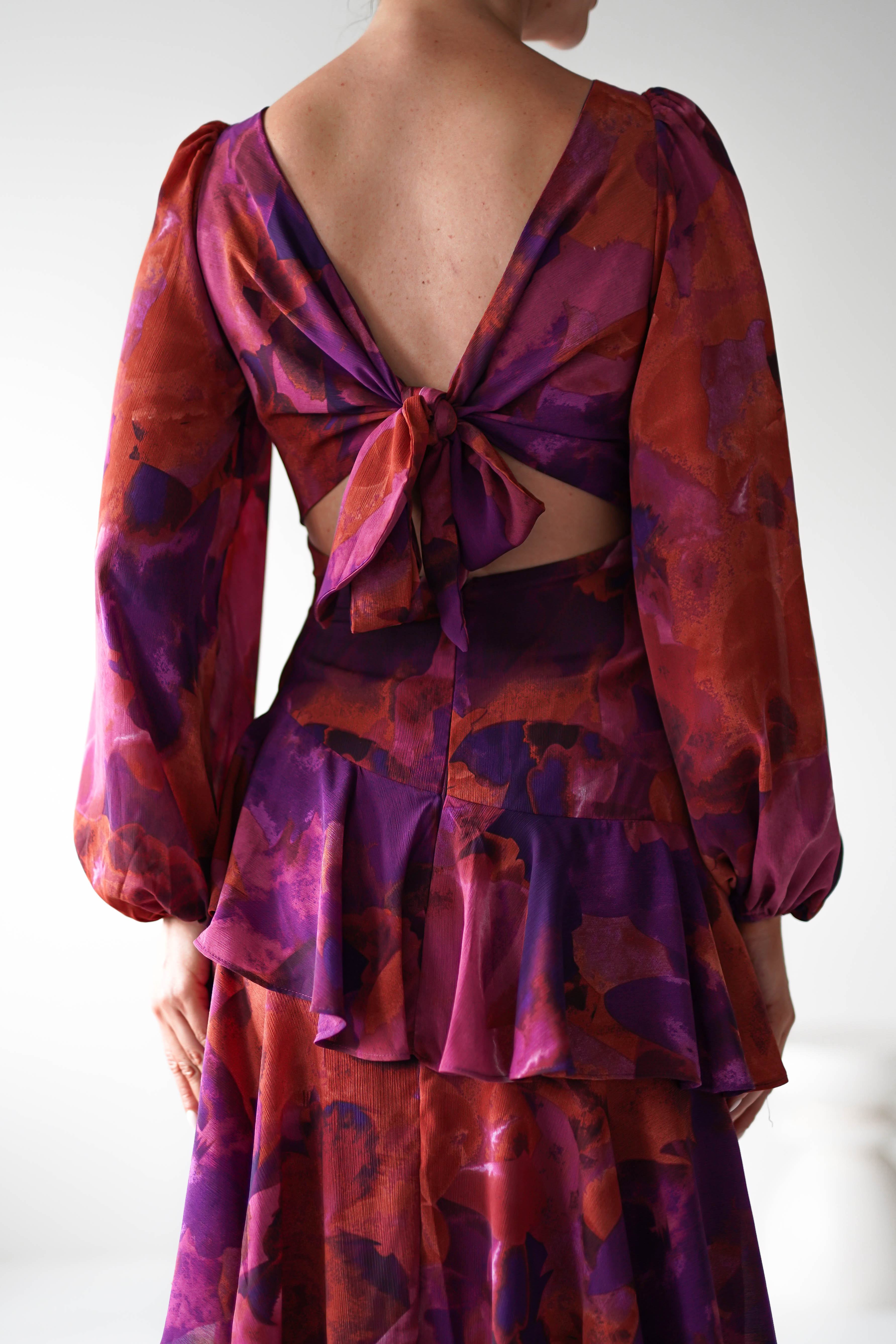 Lainey Ruffle Maxi Dress | Mixed Print | Wedding Guest Dress | Oh Hello Clothing