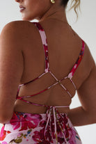 Katrina Floral Print Cotton Ruffle Maxi Dress Pink | Wedding Guest Dress | Maxi | Oh Hello Clothing