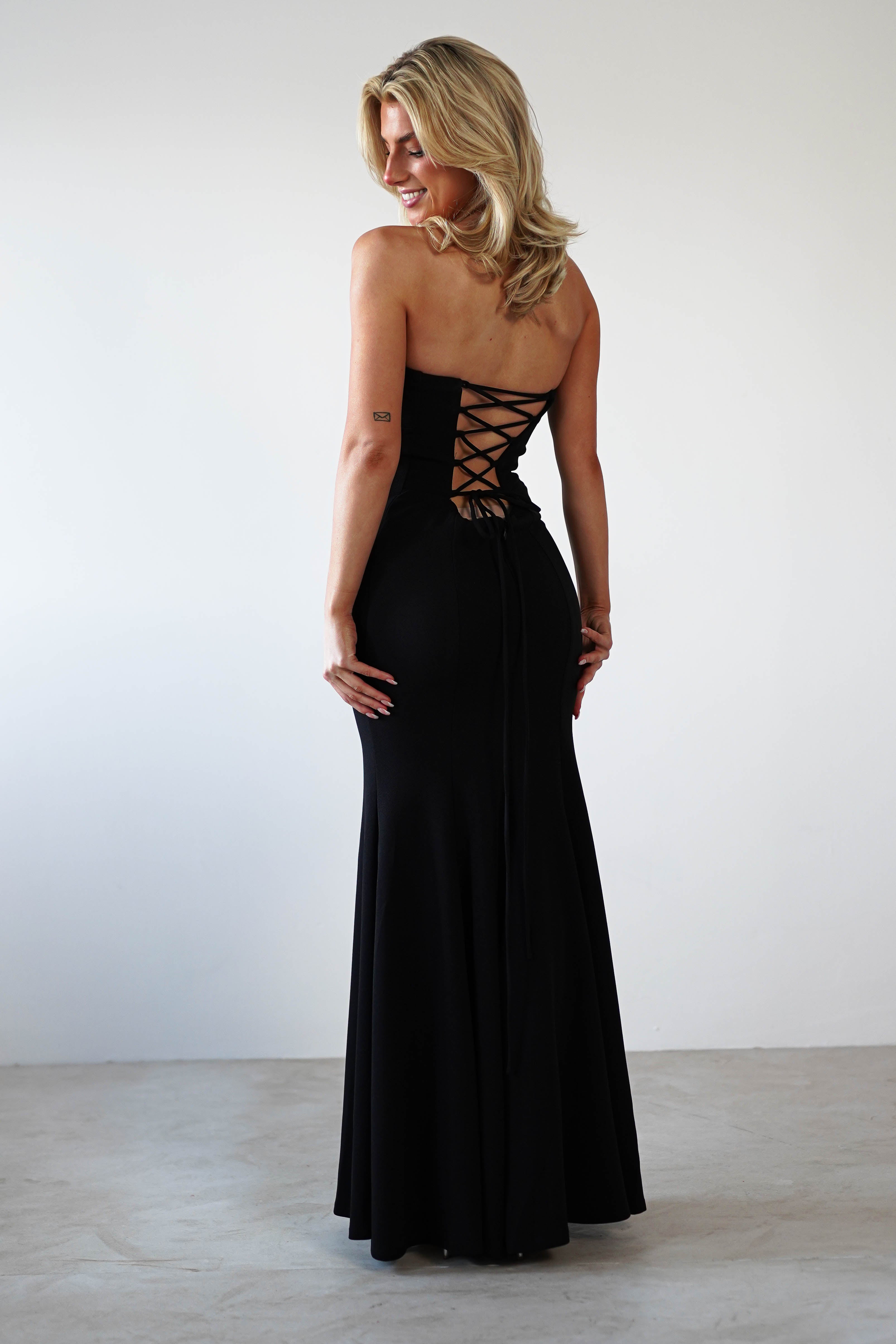 Charla Bodycon Maxi Gown | Black | Debs & Prom | Formal Gown | Oh Hello Clothing