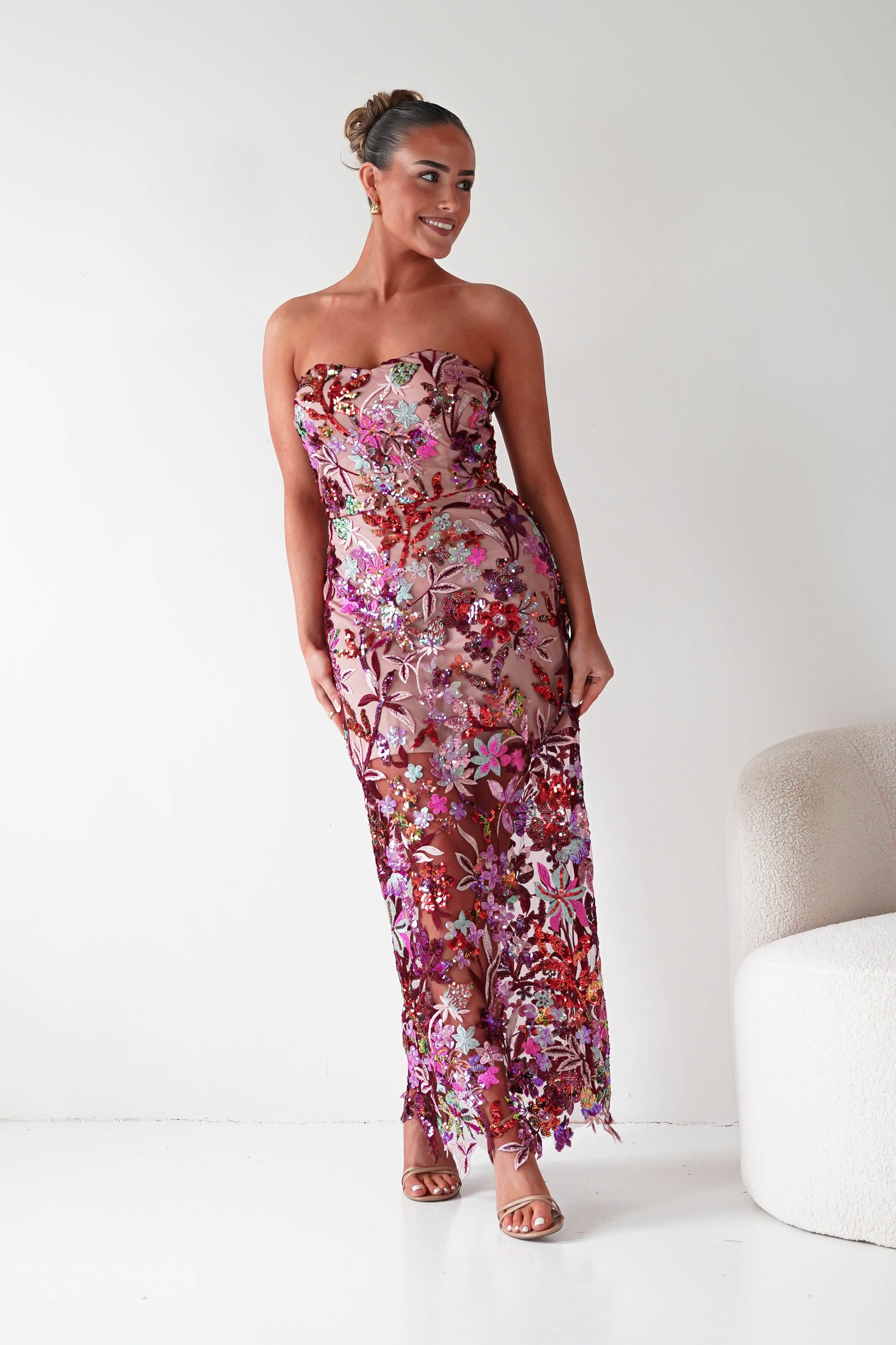 Oh Hello Clothing 1*DONE- strapless embellished dress with a new supplier