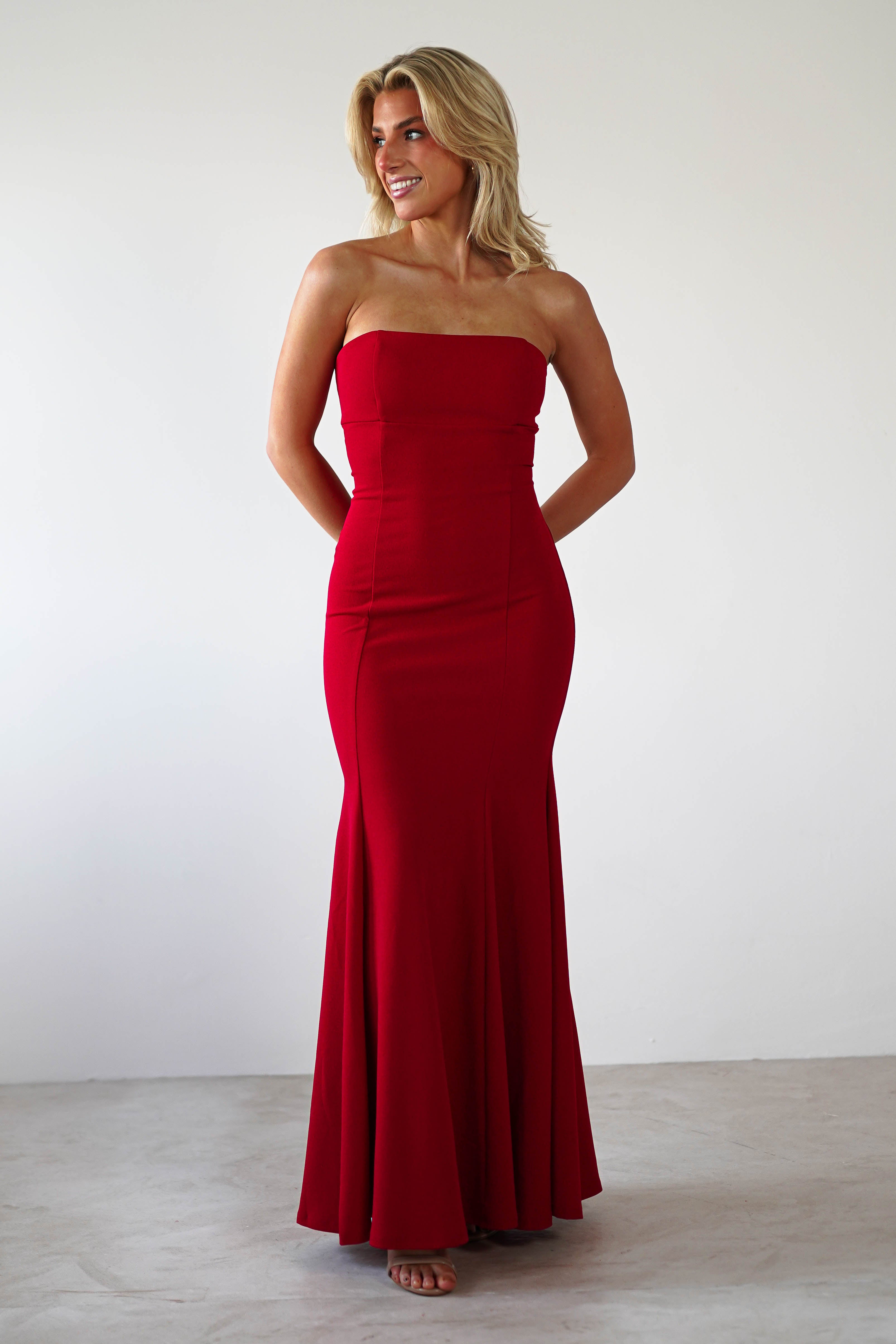 Charla Bodycon Maxi Gown | Red | Debs & Prom | Formal Gown | Oh Hello Clothing