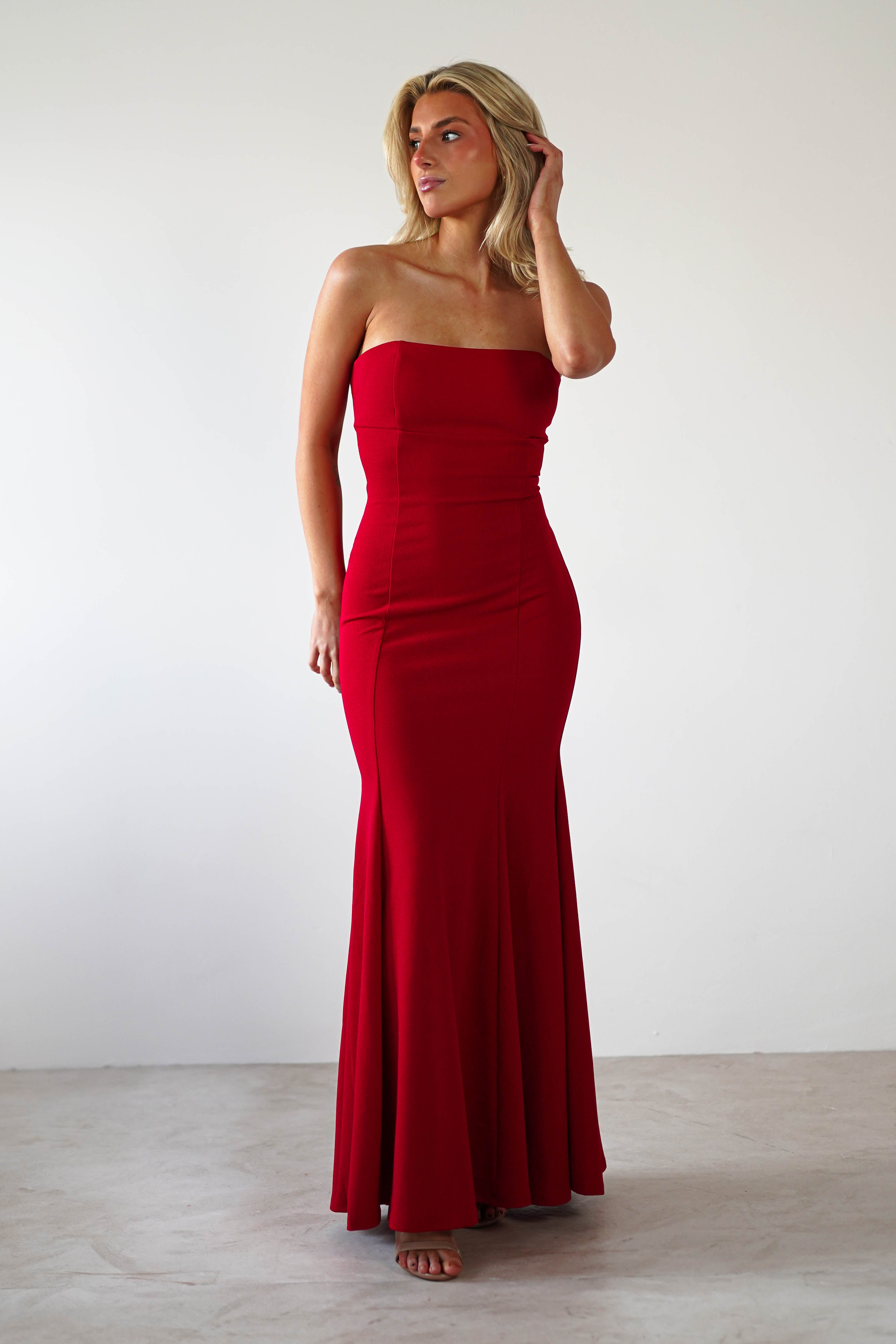 Charla Bodycon Maxi Gown | Red | Debs & Prom | Formal Gown | Oh Hello Clothing
