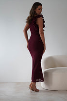 Sydney Bodycon Maxi Dress Wine | Wedding Guest Dress | Bodycon | Maxi | Oh Hello Clothing