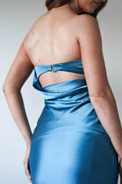 Allegra Robin Blue Gathered Midaxi Dress | Oh Hello Clothing | Oh Hello Clothing