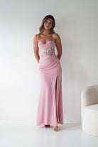 Oh Hello Clothing Dresses > Prom Dresses 1*DONE-T722- NEW GOWN in PINKwith beaded detail (Copy)