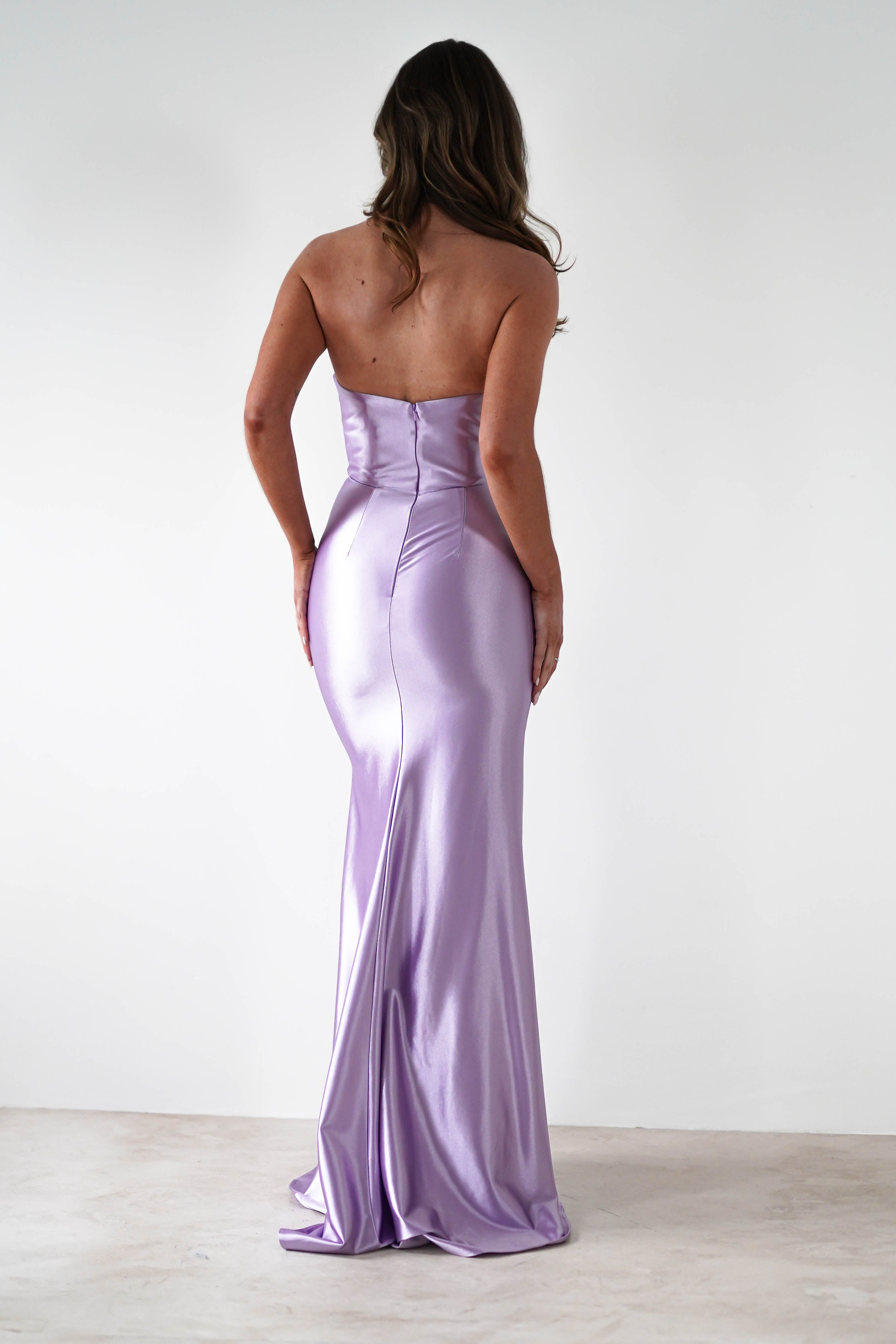 Venice Strapless Bodycon Gown | Lilac | Debs & Prom | Formal Gown | Oh Hello Clothing