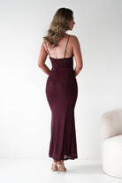 Oh Hello Clothing Dresses 1*DONE - VERA & LUCY-Shimmer Mesh red V-Neck Maxi Dress