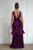 Oh Hello Clothing Women > Clothing > Dresses 1*DONE-Vina Tiered Pleated Layered Maxi Dress | PLUM