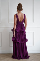 Oh Hello Clothing Women > Clothing > Dresses 1*DONE-Vina Tiered Pleated Layered Maxi Dress | PLUM