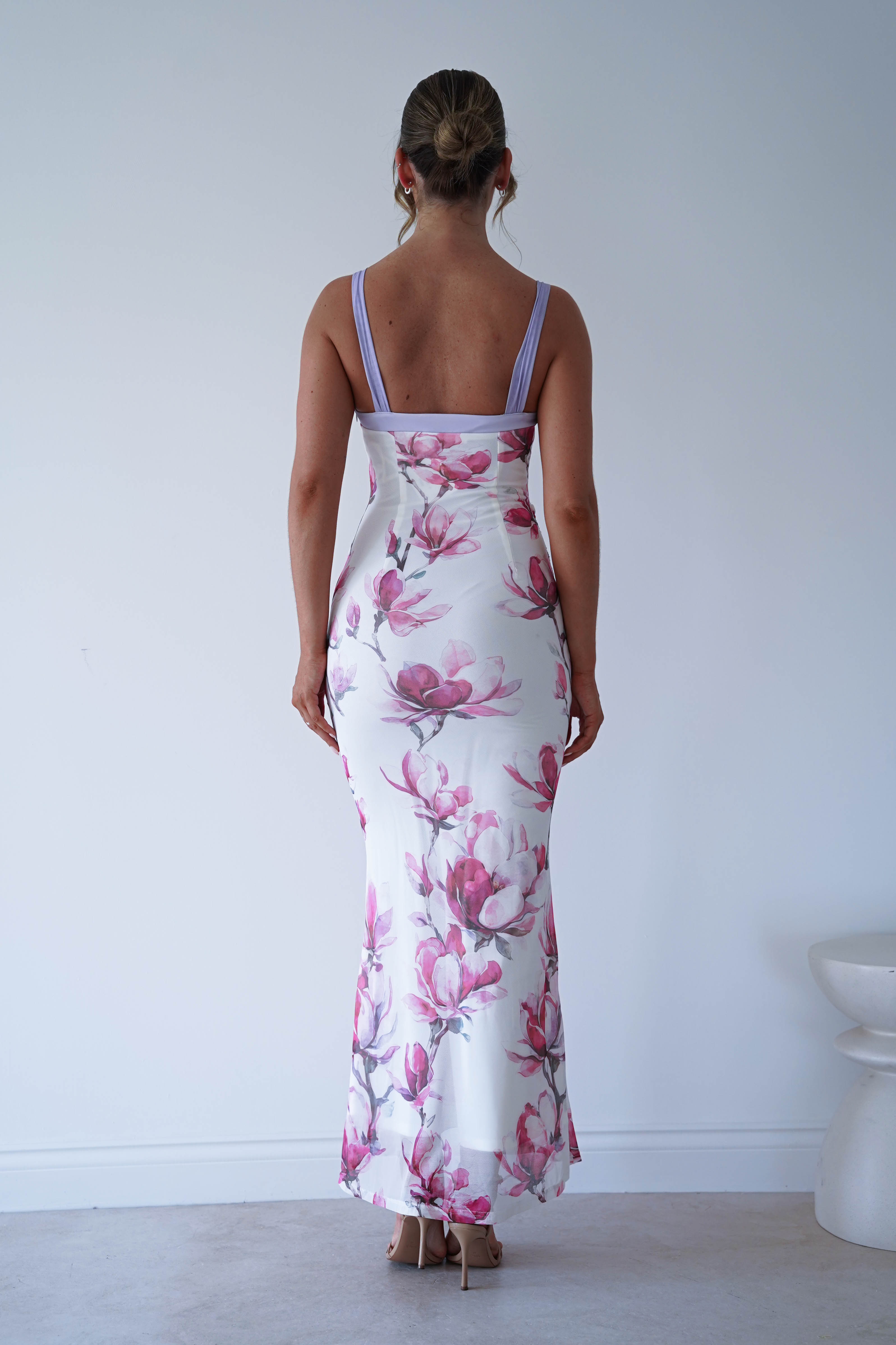 Oh Hello Clothing Women > Clothing > Dresses 1 *DONE - WHITE AND PINK FLORAL MESH SASHA