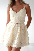 Lydia Butter Floral Applique Top & Skirt Set | Oh Hello Clothing