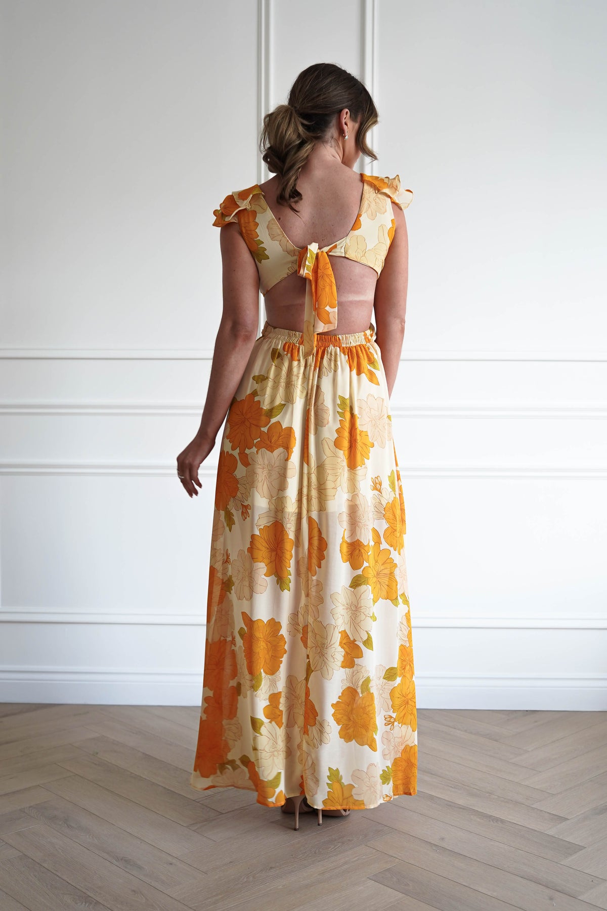 1*DONE -DRESS FORUM-FD11875-MANGOBLOOSOM Cut-Out Maxi Dress-Oh Hello Clothing
