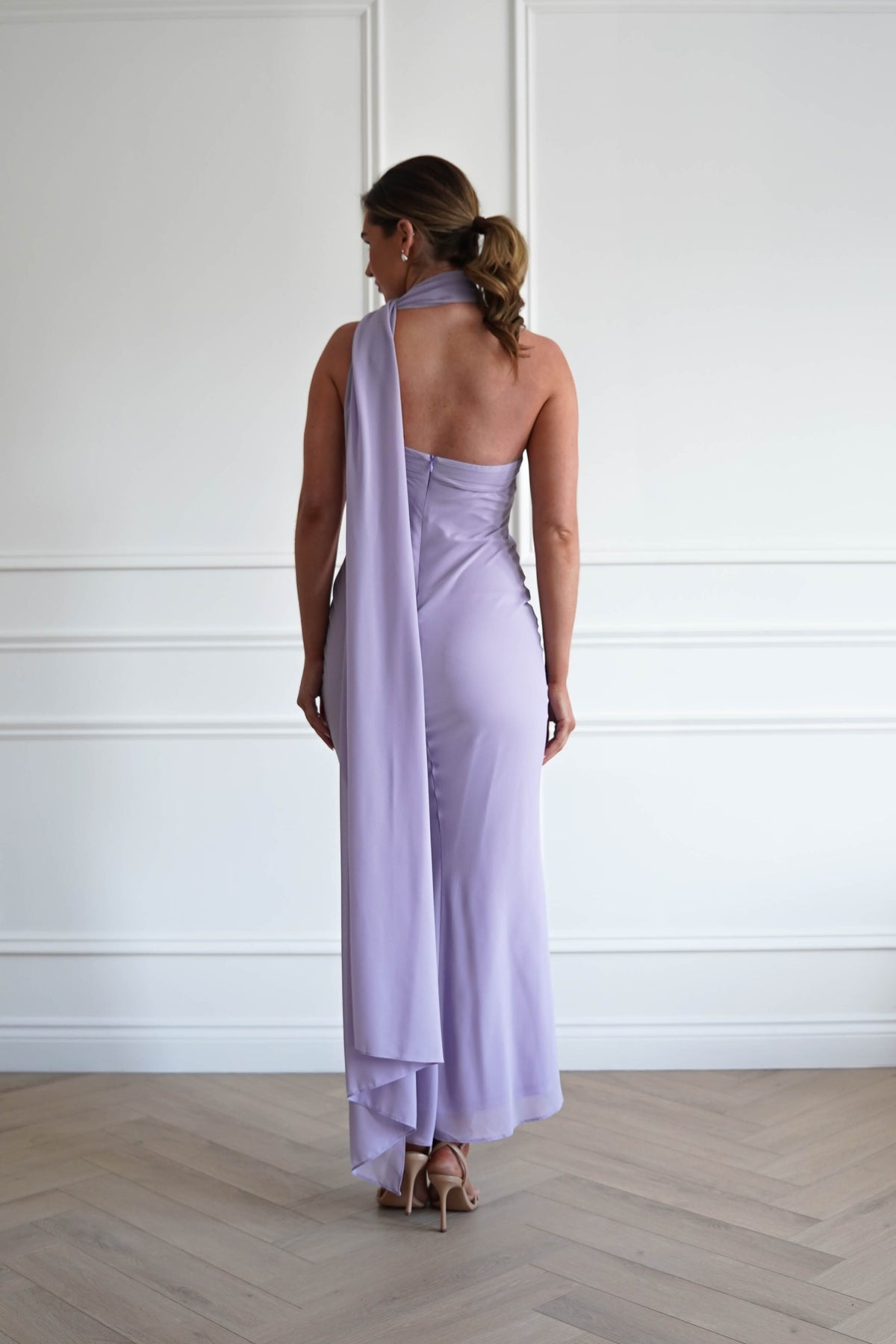 1*DONE-Hathaway Chiffon Drape Maxi Dress | PURPLE-Oh Hello Clothing