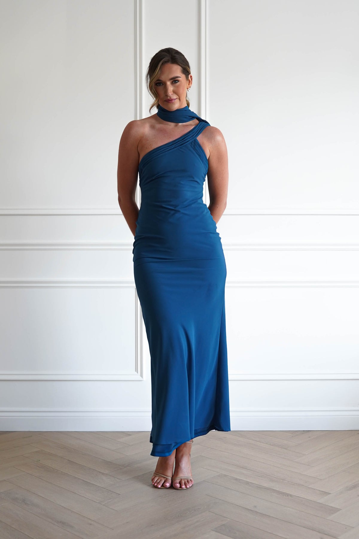 1*DONE-Hathaway Chiffon Drape Maxi Dress | TEAL-Oh Hello Clothing