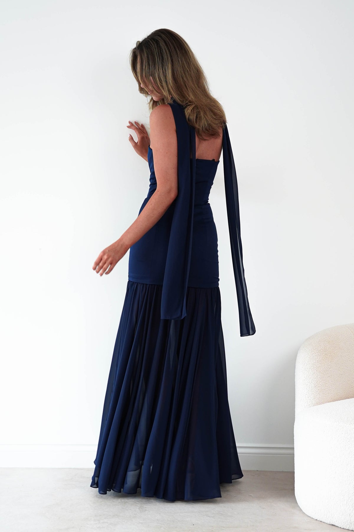 Amora Strapless Structured Maxi Dress | Navy-Oh Hello Clothing