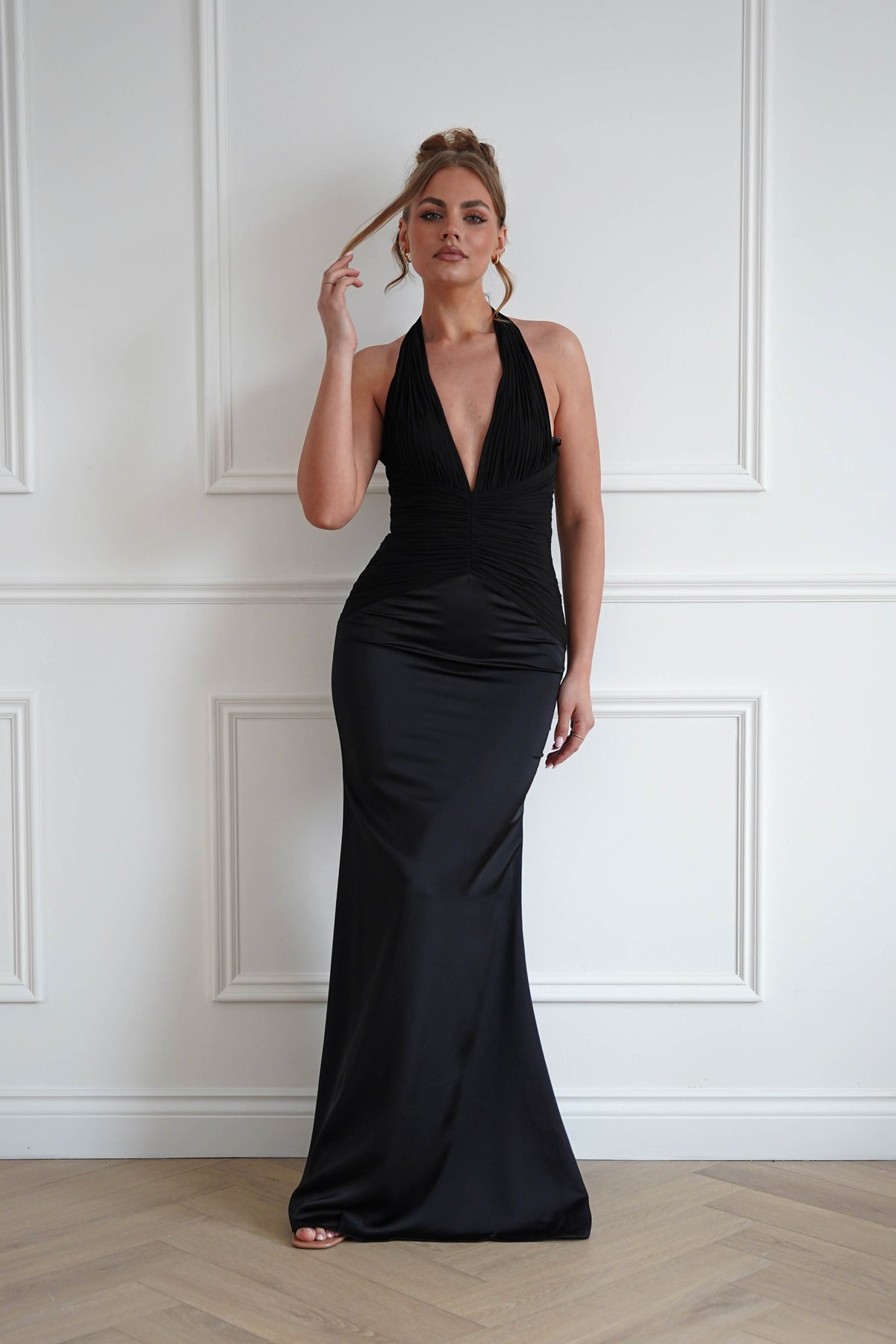 Austin Bodycon Halterneck Maxi Dress | Black-Oh Hello Clothing