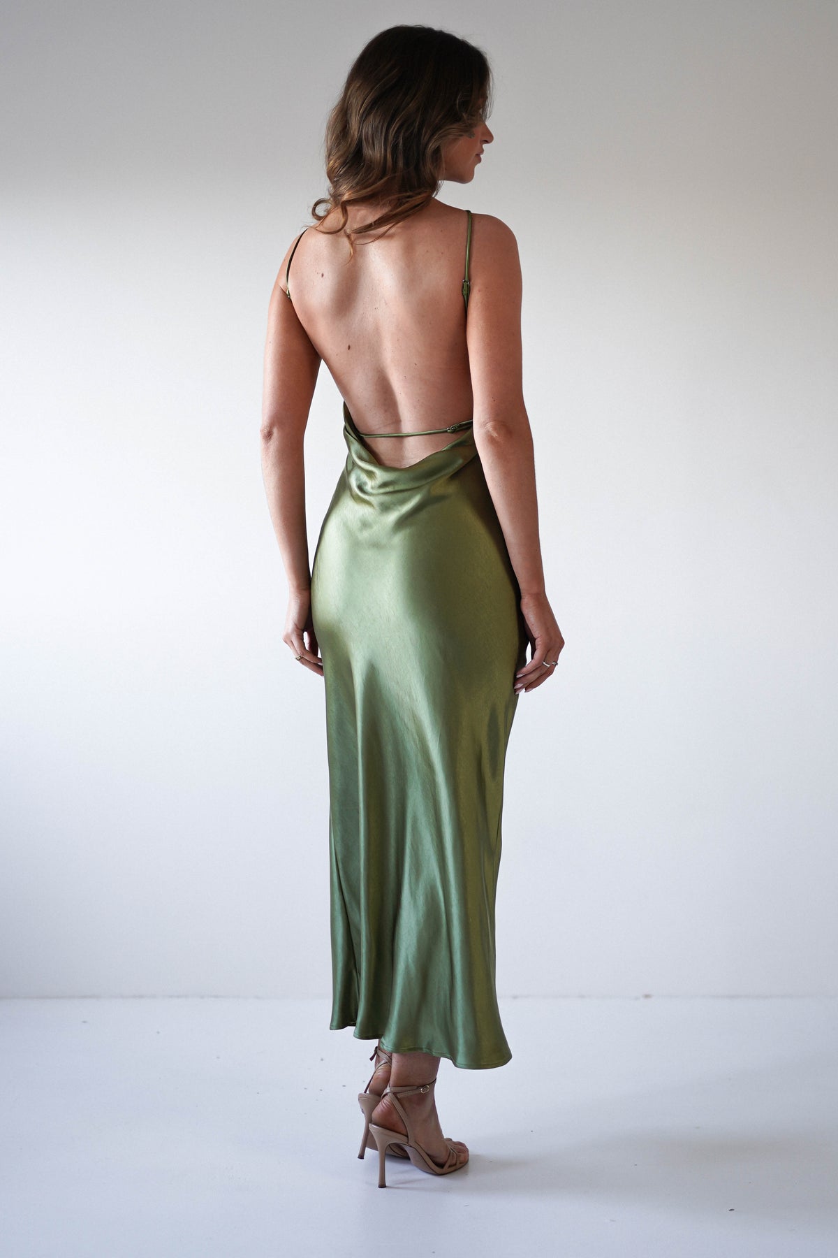 Bayleigh Soft Satin Maxi Dress | Olive-Oh Hello Clothing
