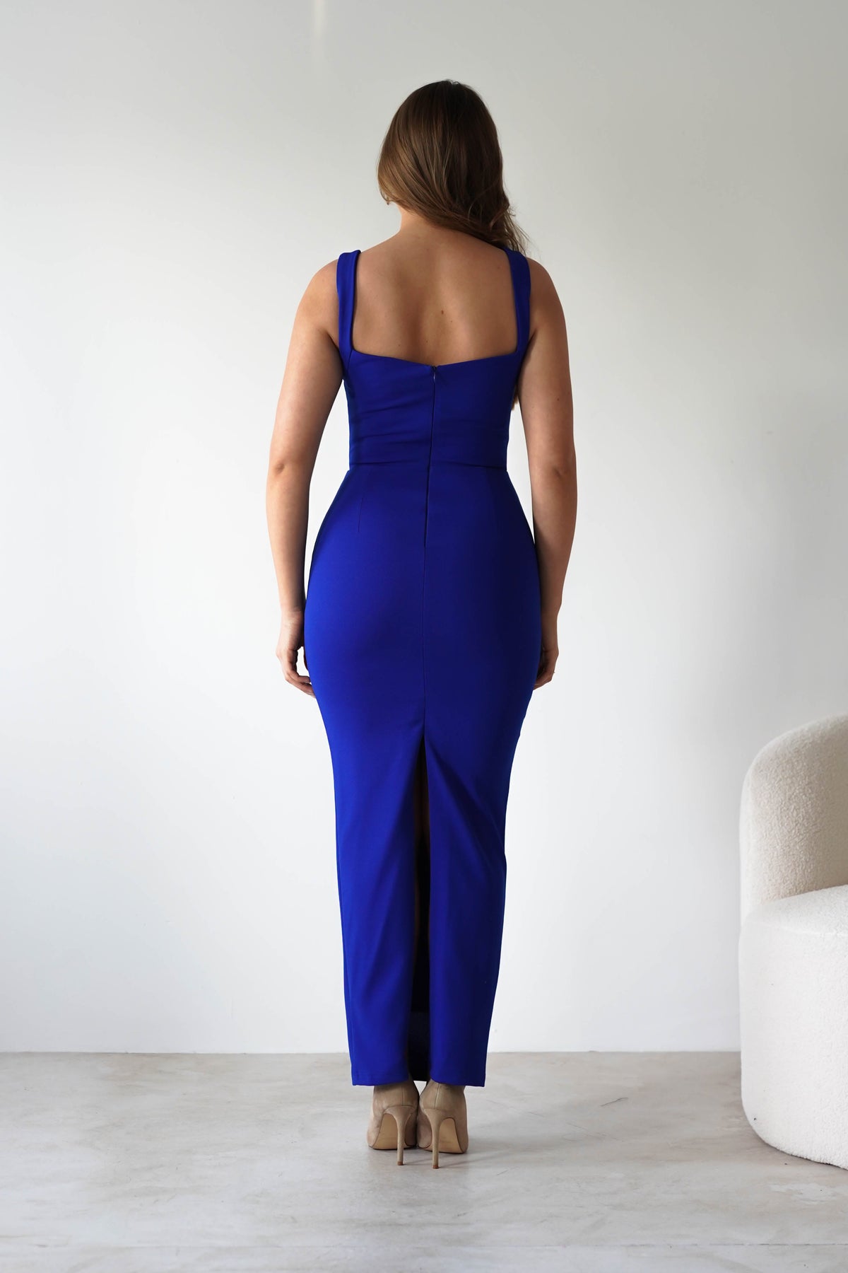 Brooke Square Neck Maxi Dress | Royal Blue-Oh Hello Clothing