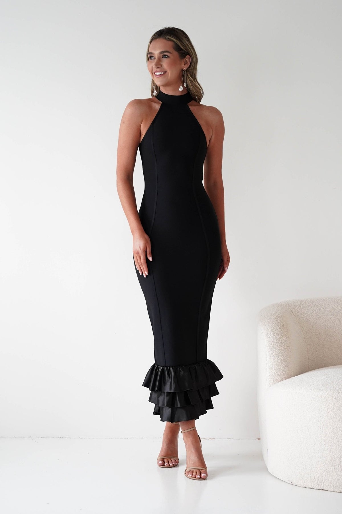 Bryonie Bodycon Bandage Maxi Dress | Black-Oh Hello Clothing