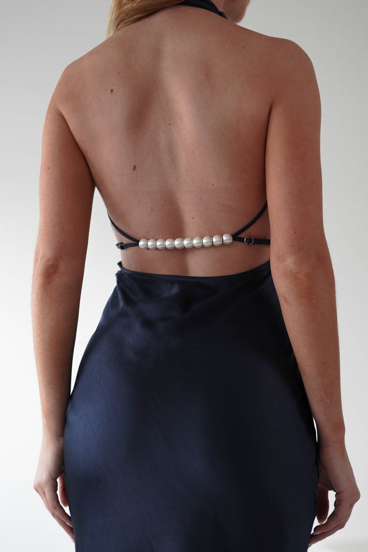 Capriana Pearl Back Maxi Dress | Navy-Oh Hello Clothing