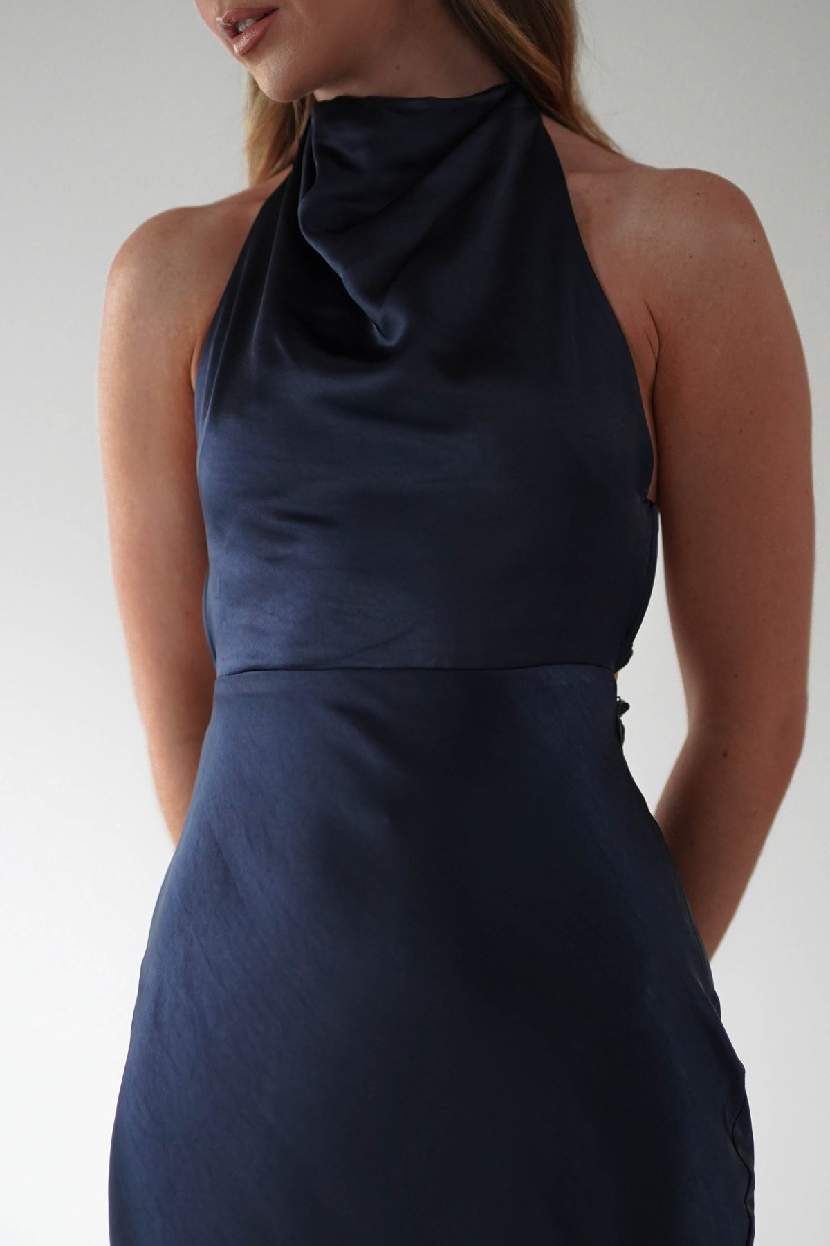Capriana Pearl Back Maxi Dress | Navy-Oh Hello Clothing