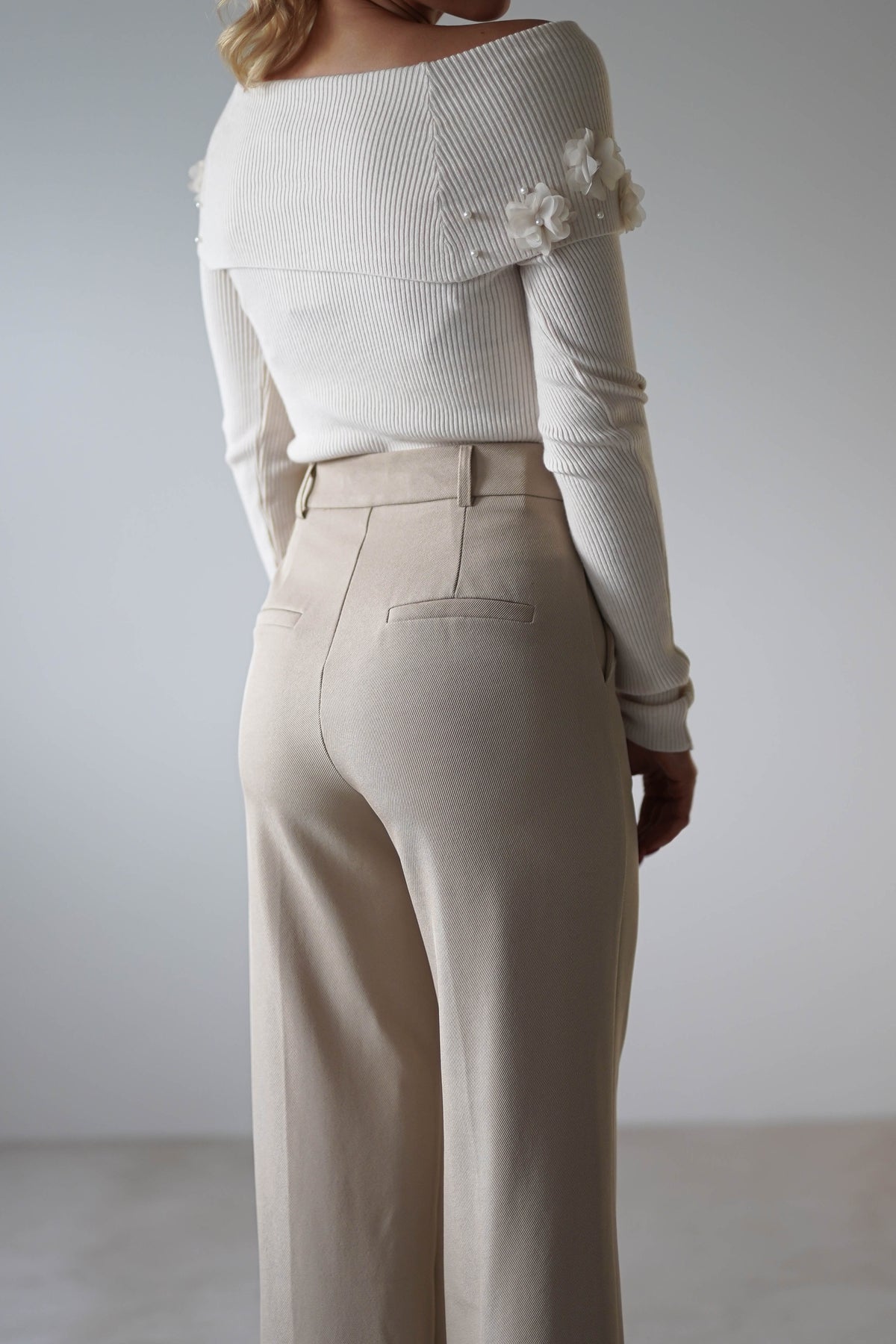 Carey Tailored Pants | Cream-Oh Hello Clothing
