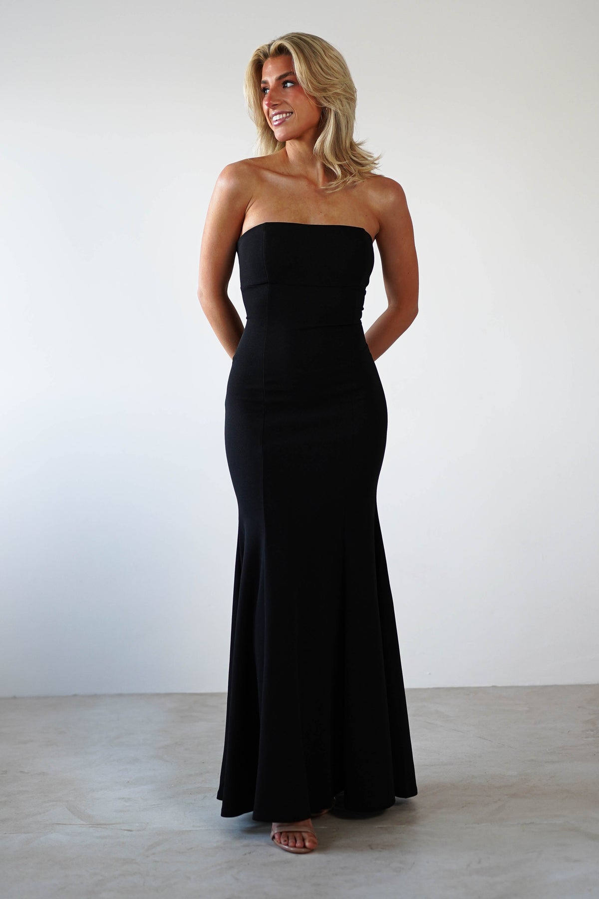 Charla Bodycon Maxi Gown | Black-Oh Hello Clothing