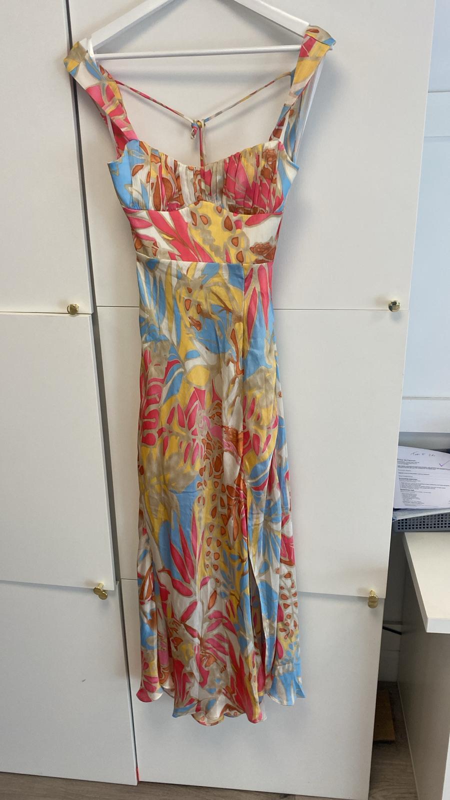 * DONE - 64258B BLUE YELLOW PINK PRINT MAXI | Blue *** SASHA SHOOT IN SPRING 24-Oh Hello Clothing