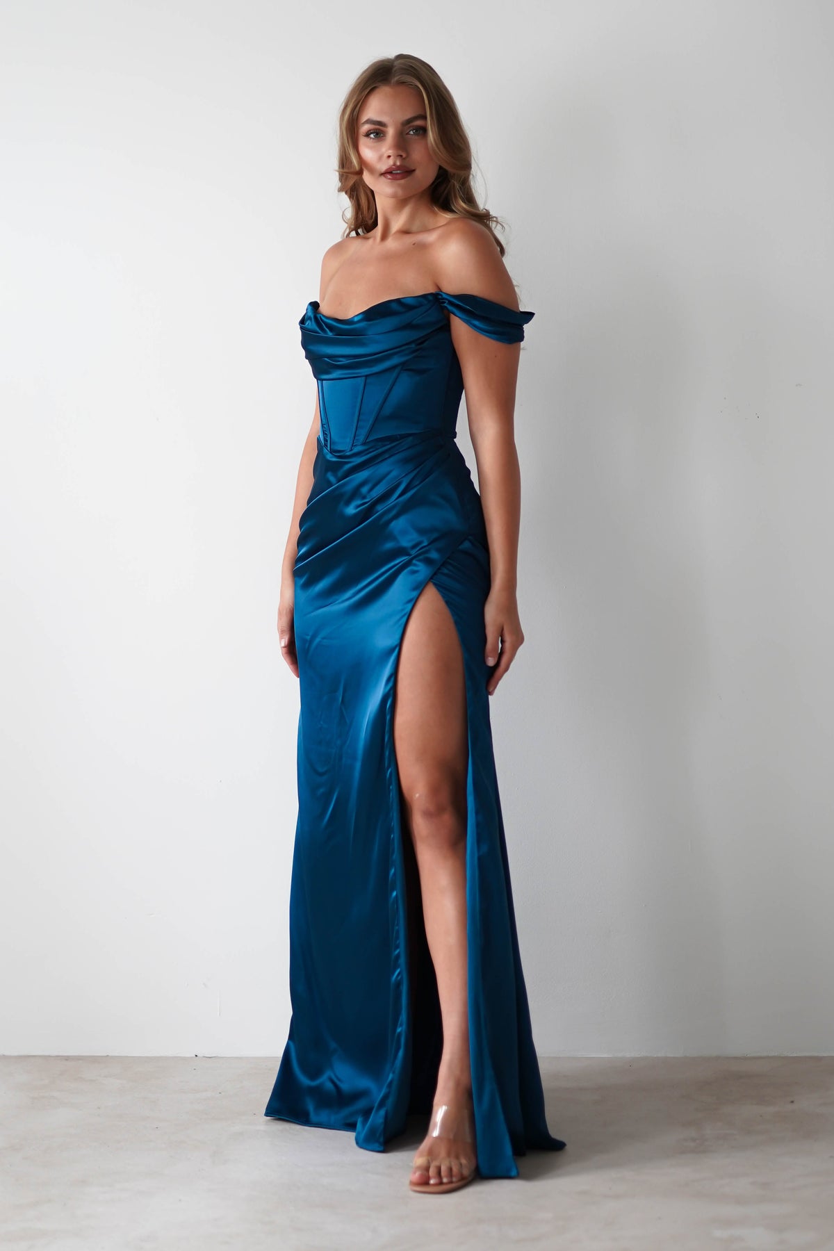 Dionne Soft Coset Maxi Gown | French Navy-Oh Hello Clothing