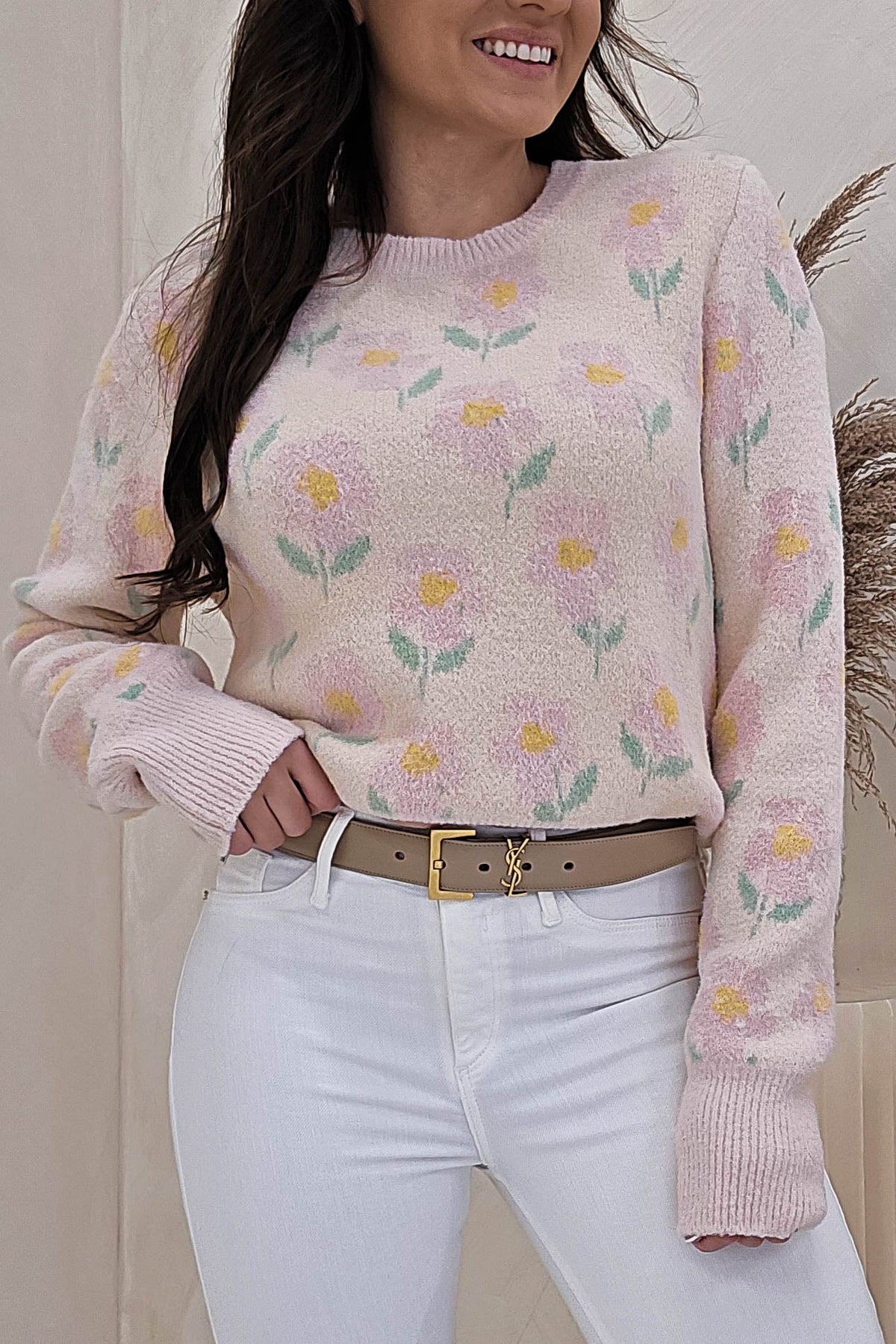 Emma Soft Floral Jumper | Light Pink-Oh Hello Clothing