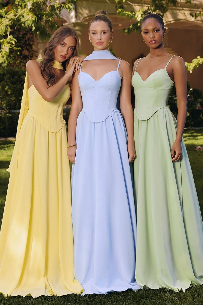 Felicity Lace Up Corset Maxi Dress | Blue-Oh Hello Clothing